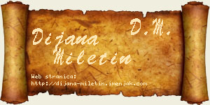 Dijana Miletin vizit kartica